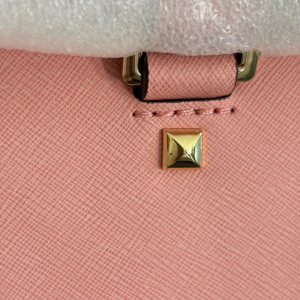Michael Kors Pale Pink Leather 'Selma' Studded Satchel Bag | Brand New |