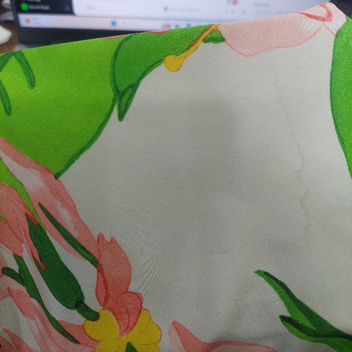 Zara Multicolour Satin Floral Print Button Down Shirt | Pre Loved |