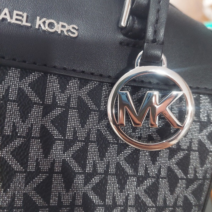 Michael Kors Black Travel Extra-Small Signature Duffel Crossbody Bag | Gently Used |