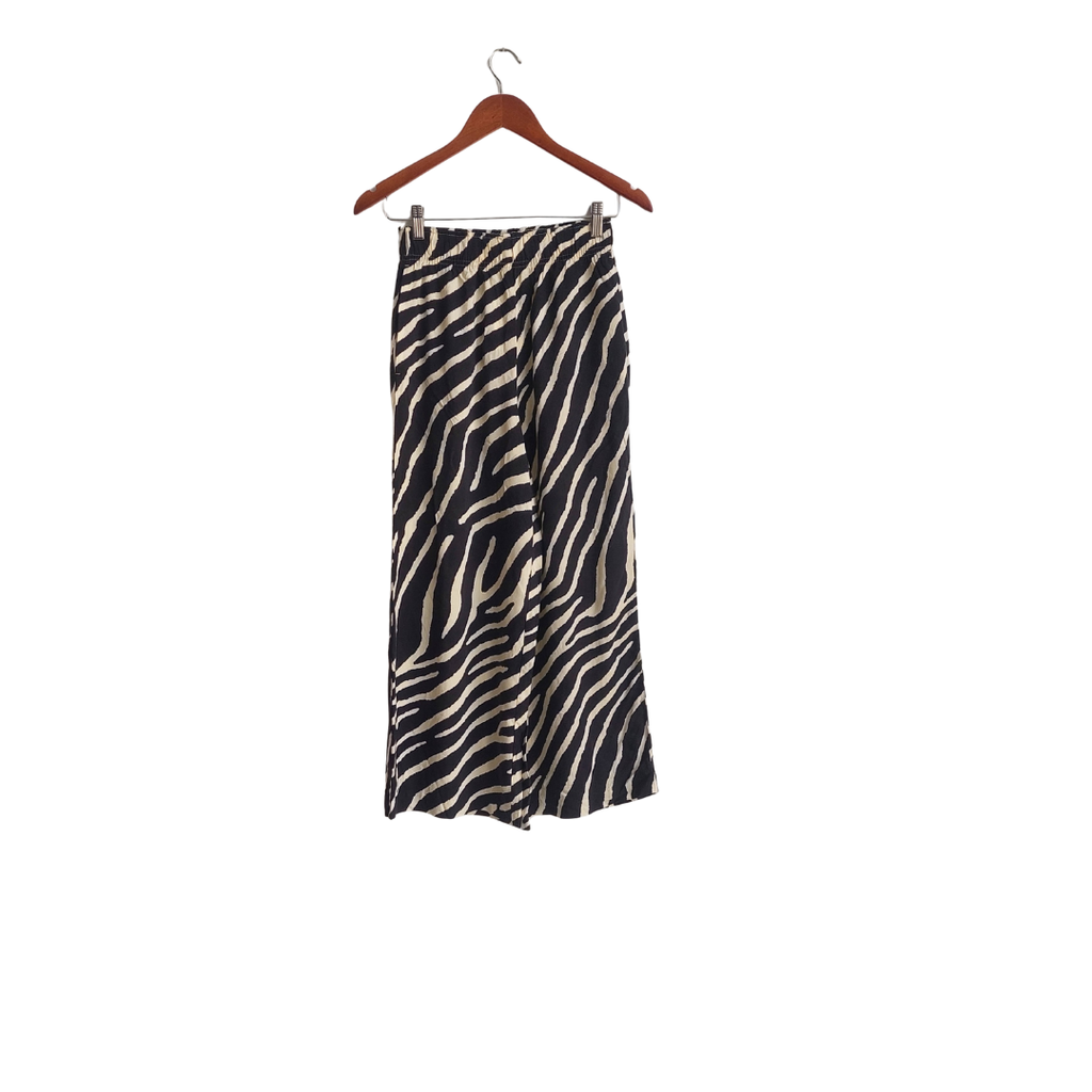 H&M Black & Cream Zebra Print Trousers | Brand New |