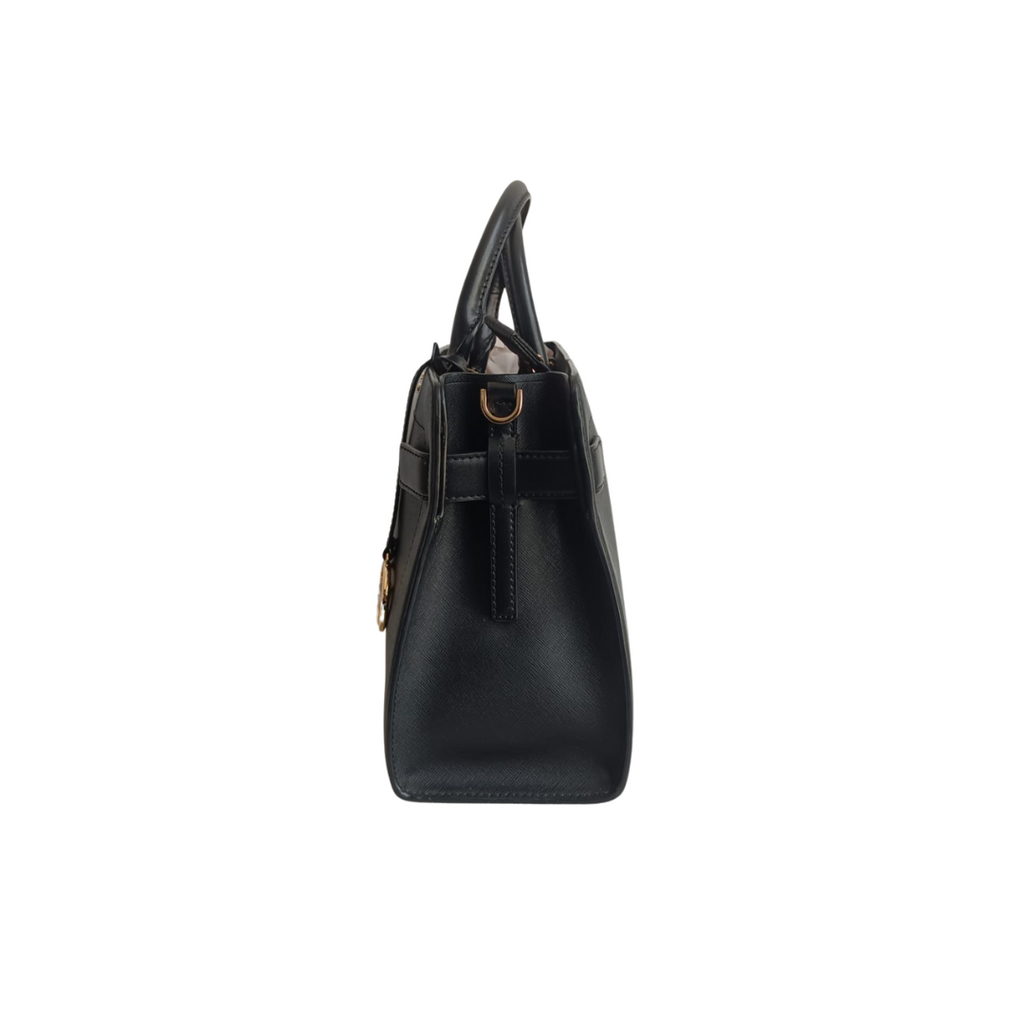 Michael Kors Black Rayne Leather Medium East West Satchel Bag | Gently Used |