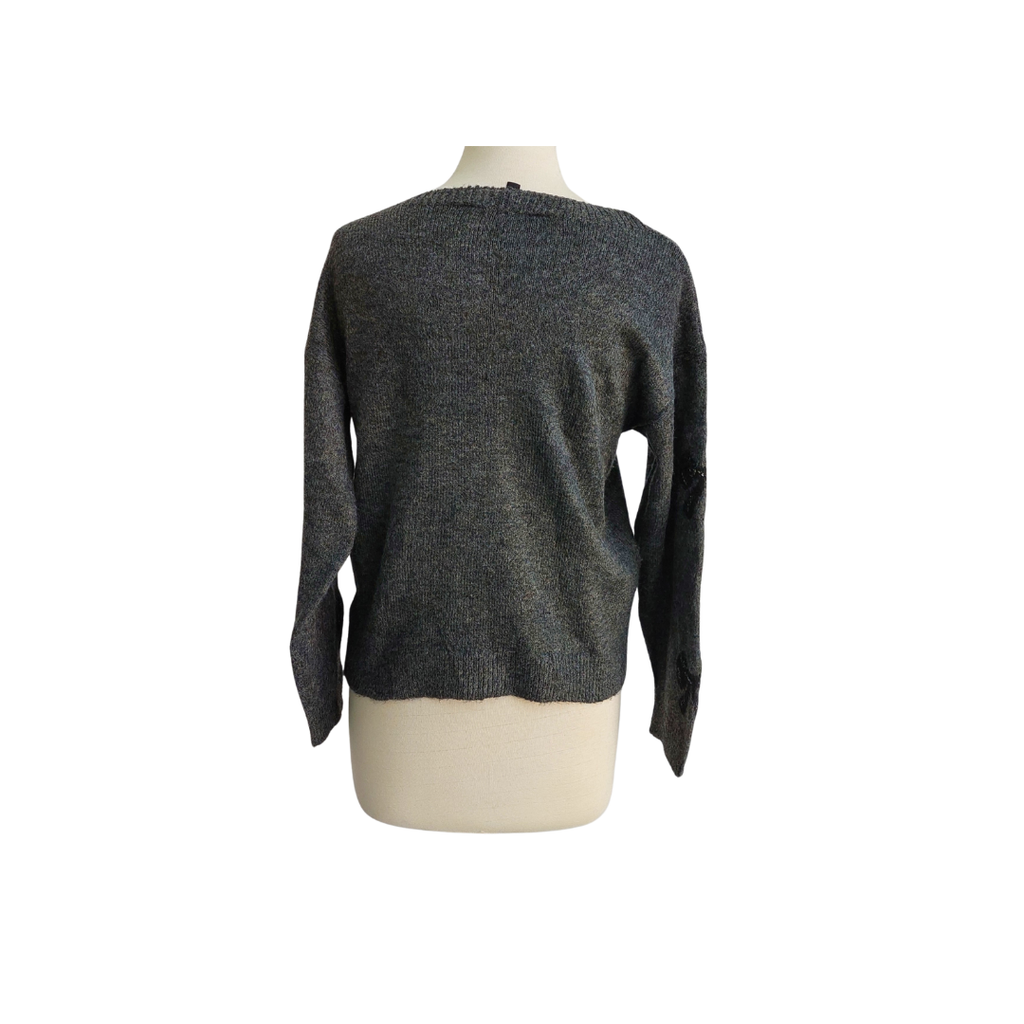 Dorothy Perkins Dark Grey Bow Sweater | Gently Used |