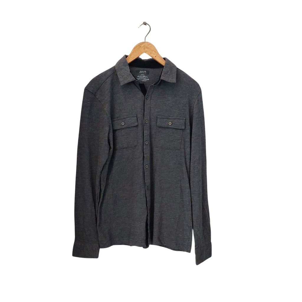 Alfani Men's Grey 100% Cotton Long-sleeves Collared Shirt | Brand New |
