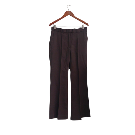 H&M Dark Brown Textured Flared Pants | Brand New |