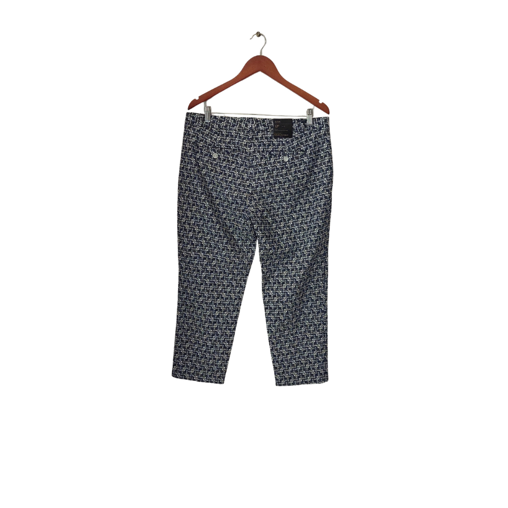 Banana Republic Blue & White 'Avery' Straight-fit Printed Pants | Brand New |