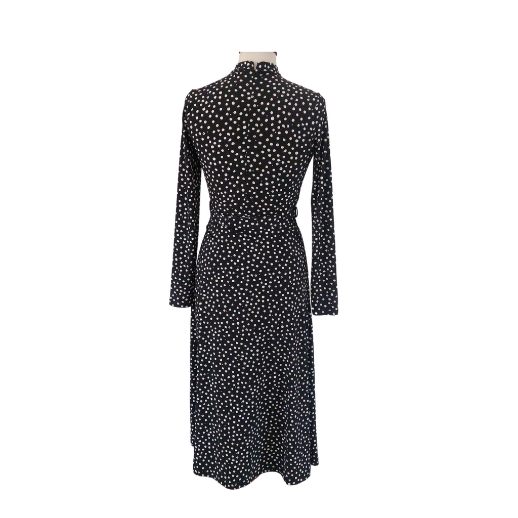 H&M Black Polka Dot Belted Dress | Gently Used |