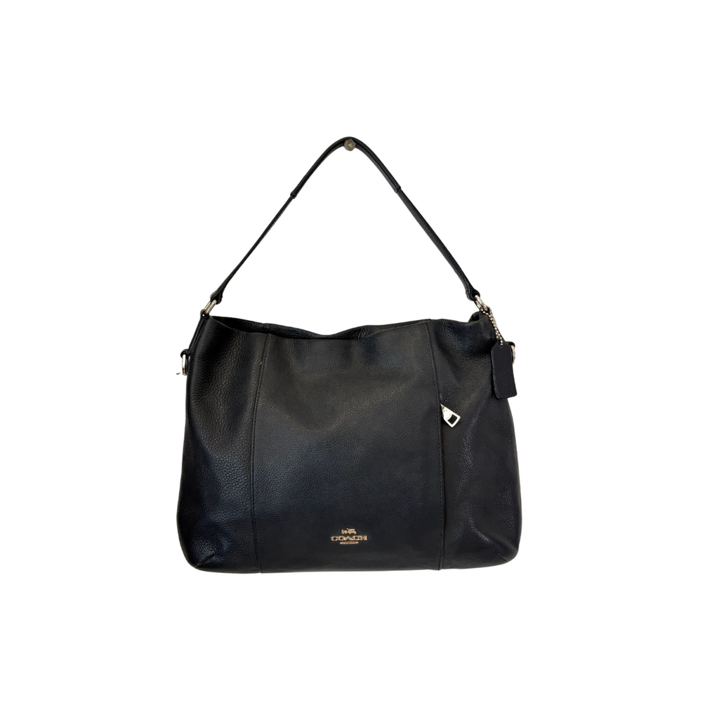 Coach Navy Pebbled Leather 'Isabella' Shoulder Bag | Pre Loved |