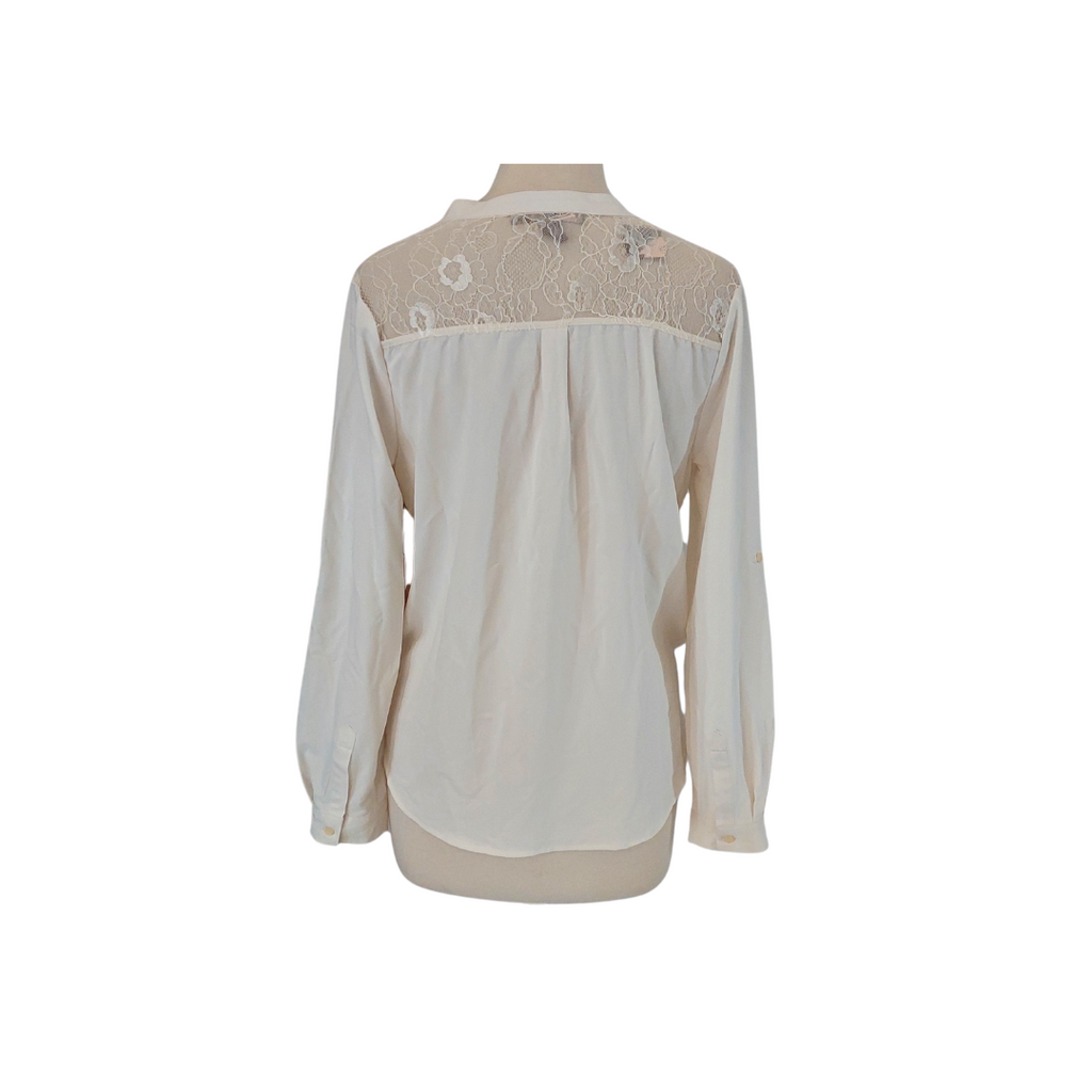 Forever 21 Off-white Lace-back detail Top | Brand New |