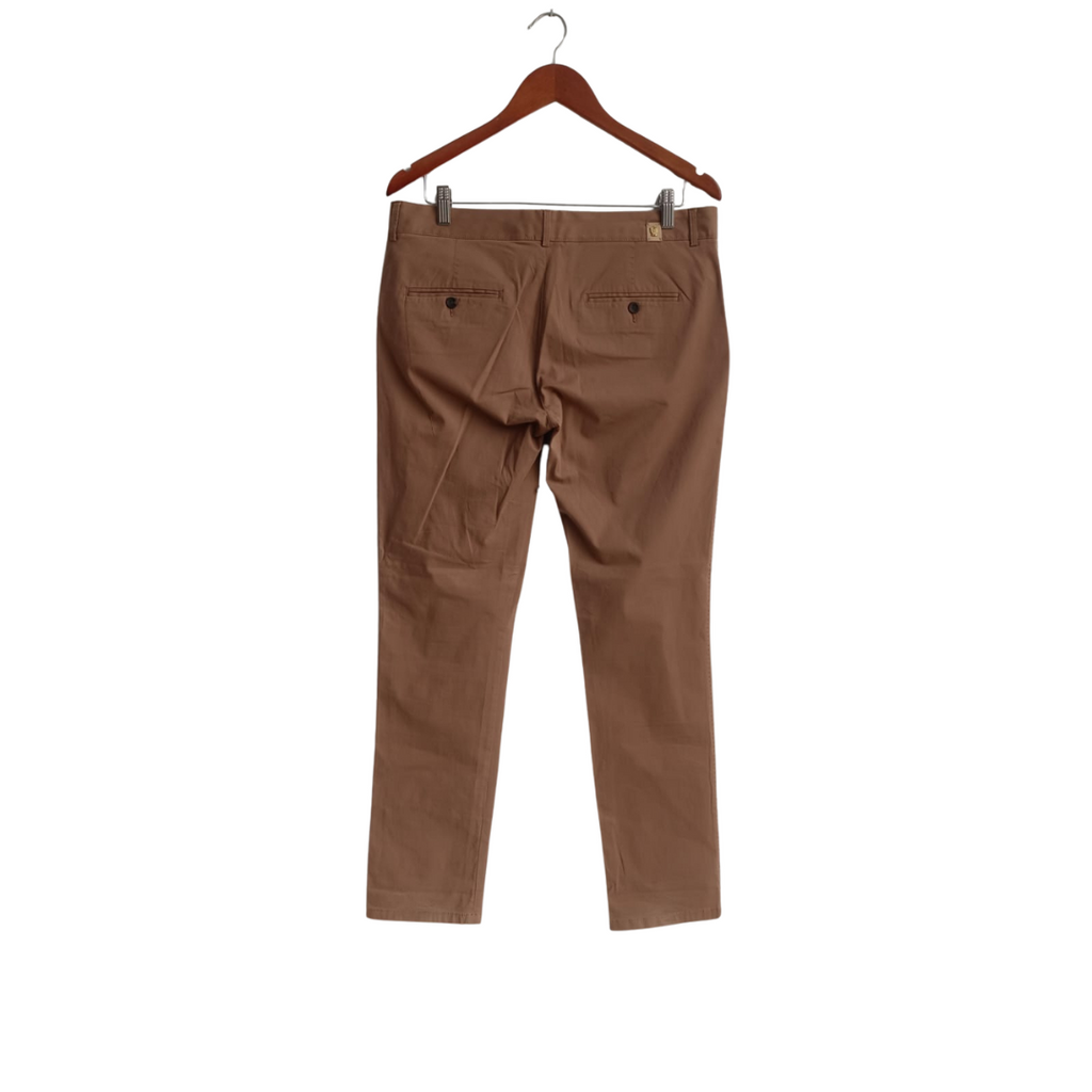 Massimo Dutti Brown Straight Leg Pants | Pre Loved |