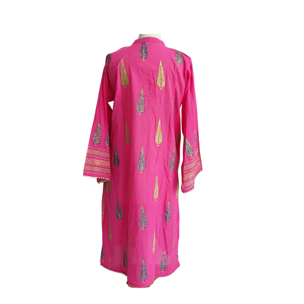 Blocked Pink Tassel Detail Kurta | Gently Used |