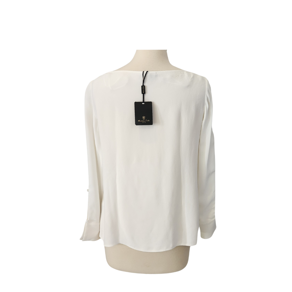 Massimo Dutti Cream Open-sleeves Blouse | Brand New |