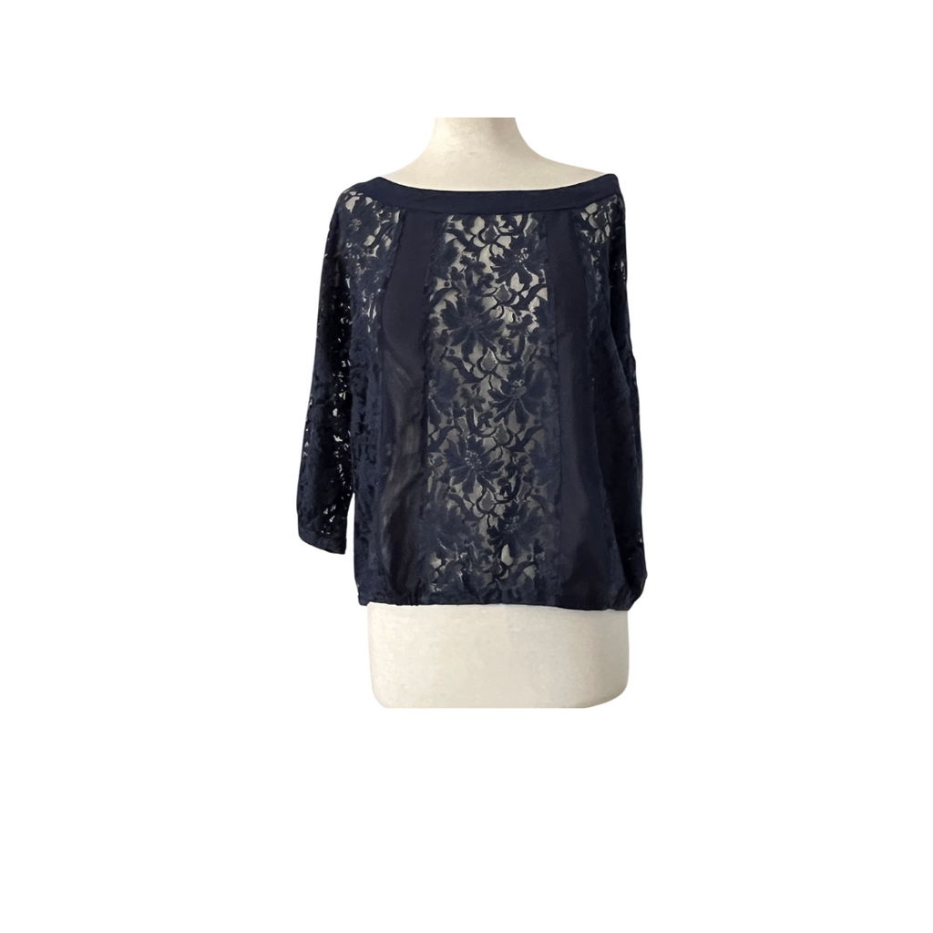 Forever 21 Navy Lace Blouse | Gently Used |