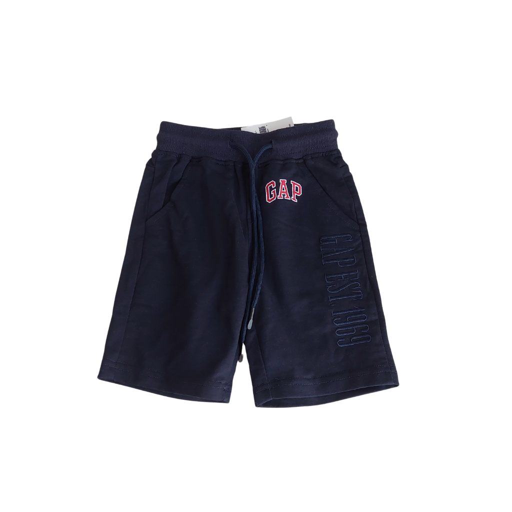 Gap Navy Logo Embossed Shorts (Toddler) | Brand New |