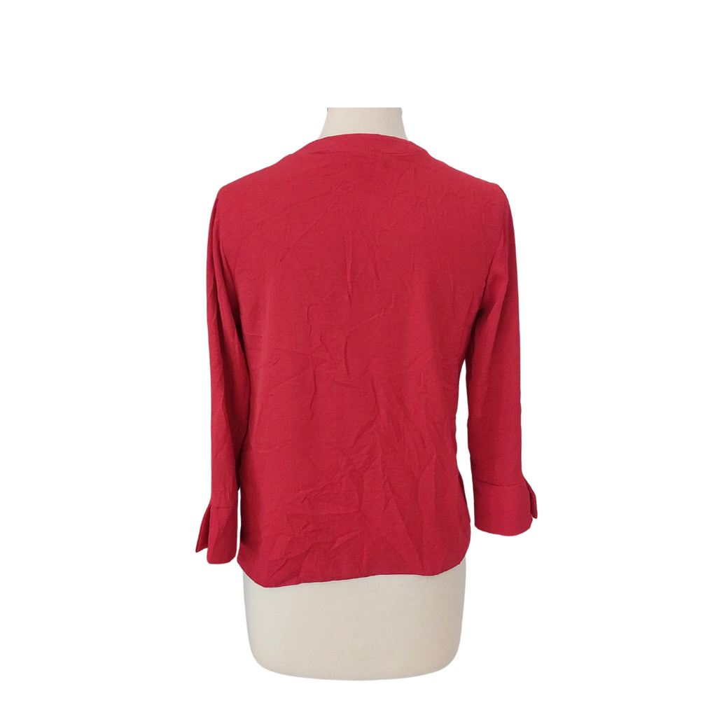 New Look Red V-Neck Blouse | Gently Used |