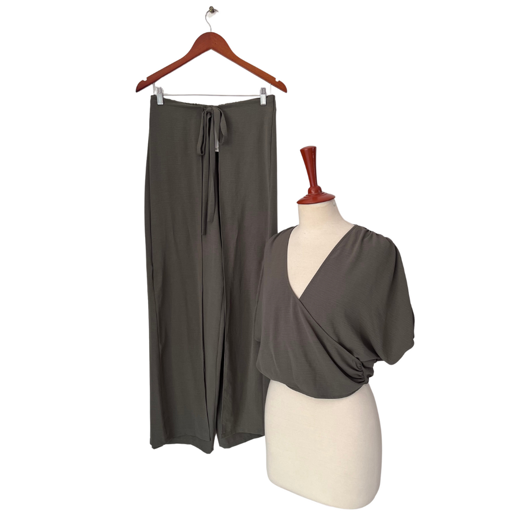 Zara Olive Green Co-Ord Set | Brand New |