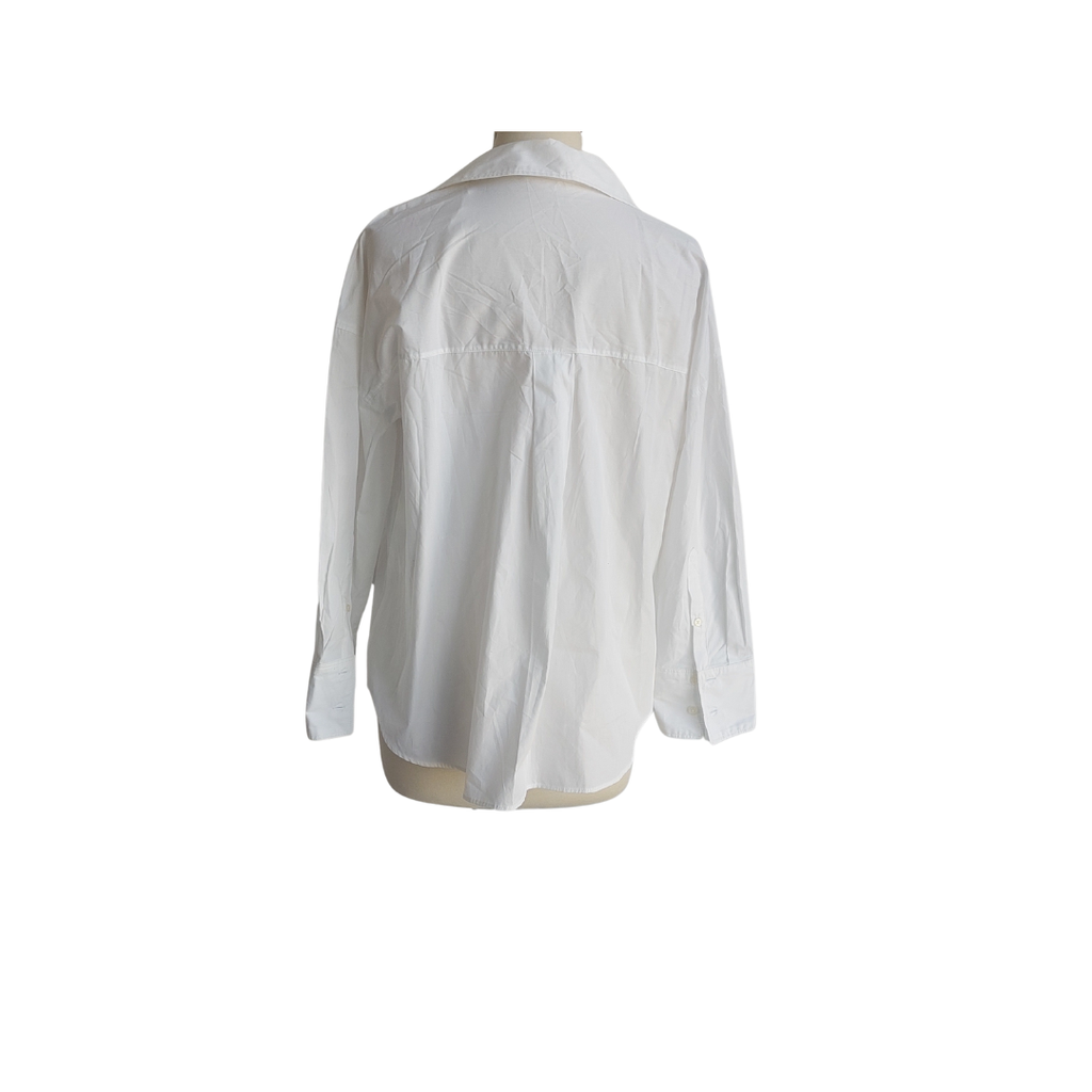 Zara White Button Down Top | Gently Used |