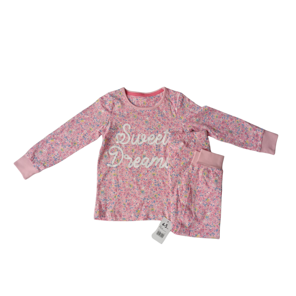 Mothercare Pink Floral Printed Set (4-5 Years) | Brand New |