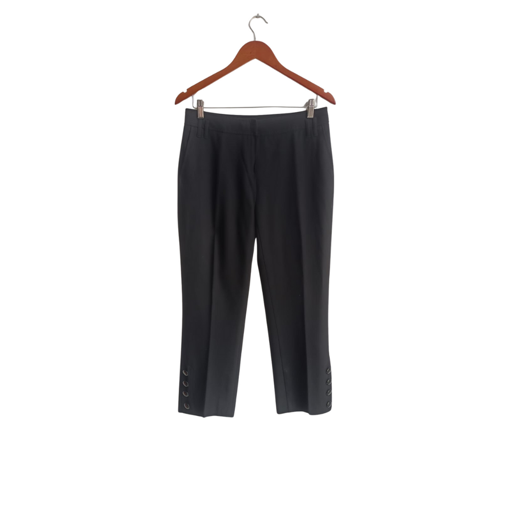 Marks & Spencer Black Button Detail Pants | Gently Used |