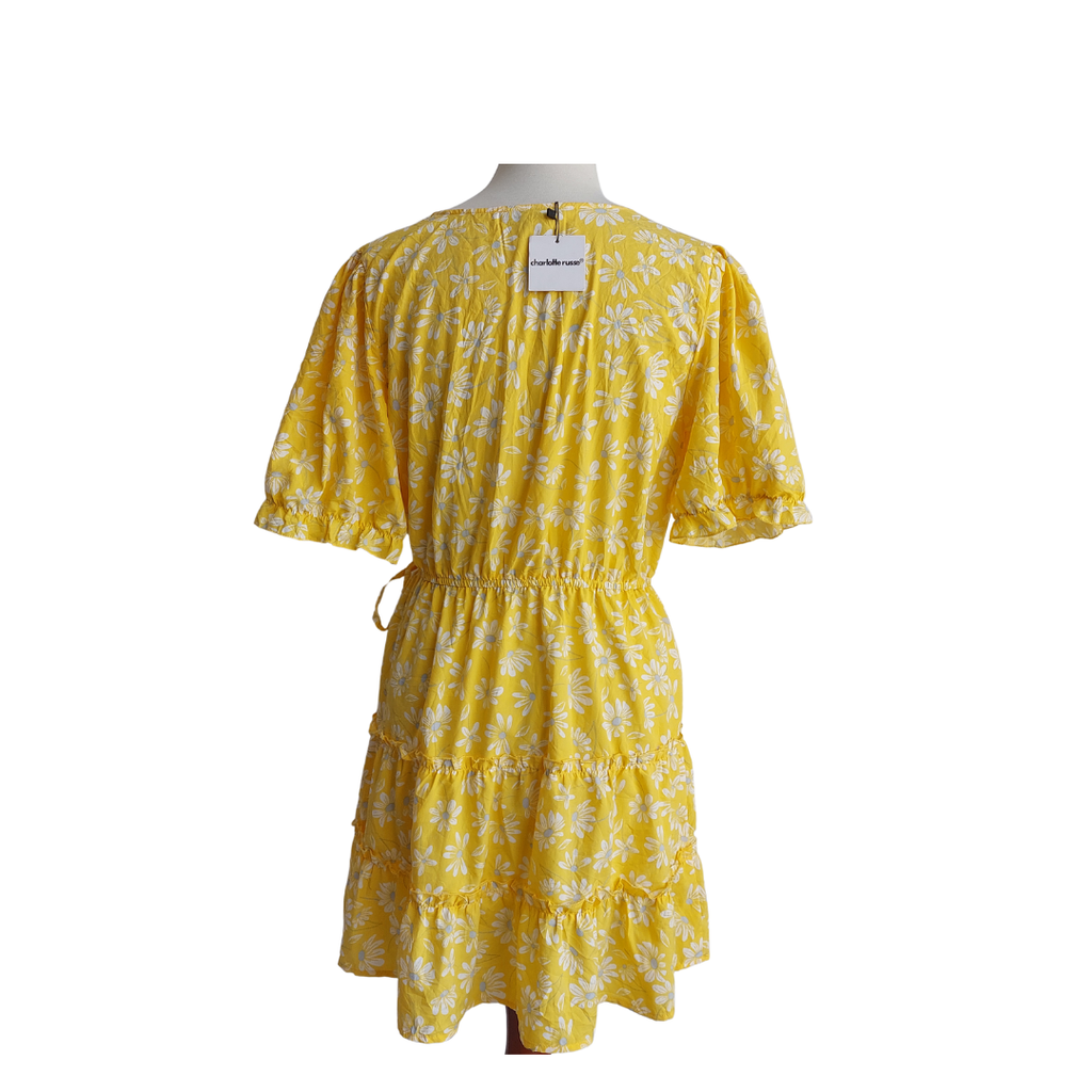Charlotte Russe Yellow Floral Short Dress | Brand New |