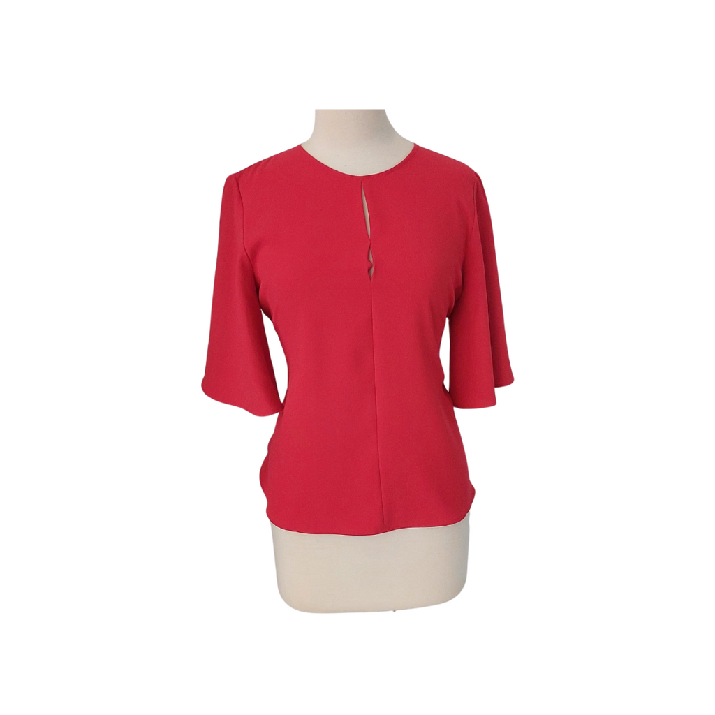Zara Red Tie-Waist Blouse | Like New |
