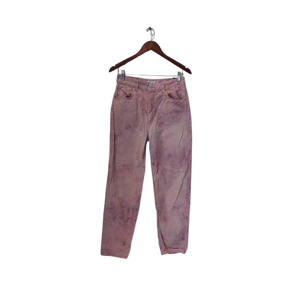 ZARA Purple Tie Dye Straight-leg Jeans | Pre loved |