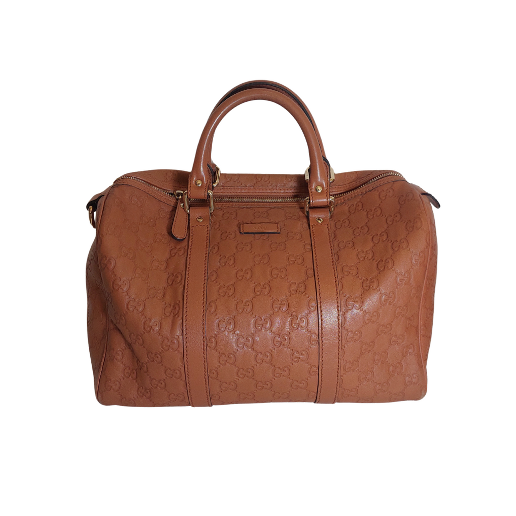 Gucci Guccissima Tan Leather Medium Joy Boston Bag | Pre Loved