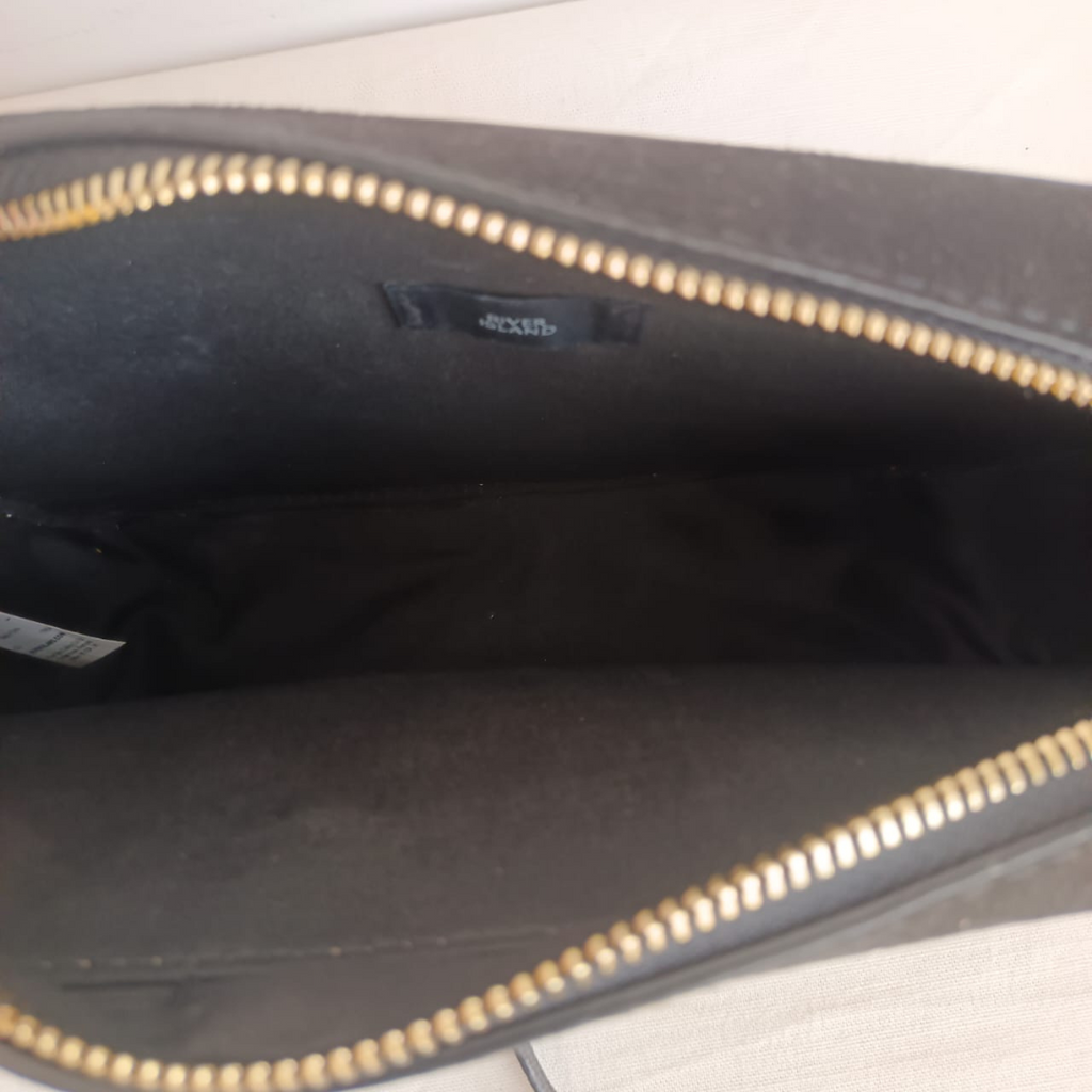 River Island Black Embossed Monogram Crossbody Bag | Pre Loved |