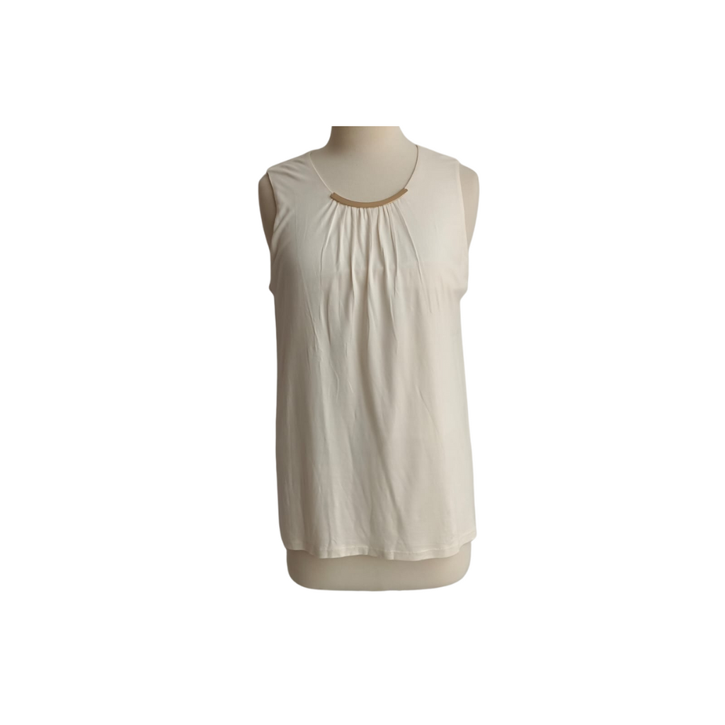 H&M Cream Sleeveless Metal Detail Top | Brand New |