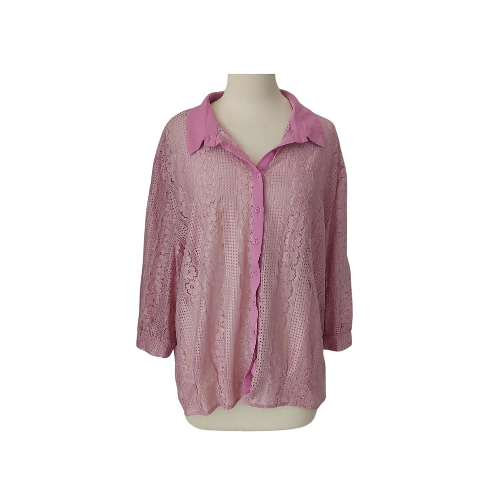 Splash Purple Net Collared Shirt | Brand New |