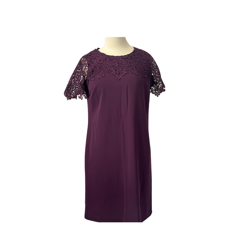 The Collection by Debenhams Purple Lace Knee Length Dress | Gently Used |