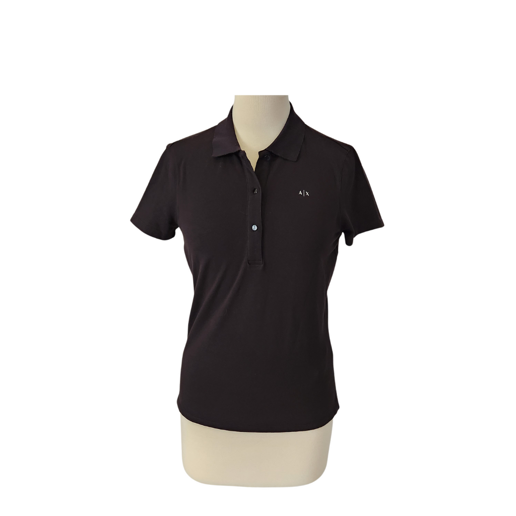 Armani Exchange Black Polo Shirt | Pre Loved |