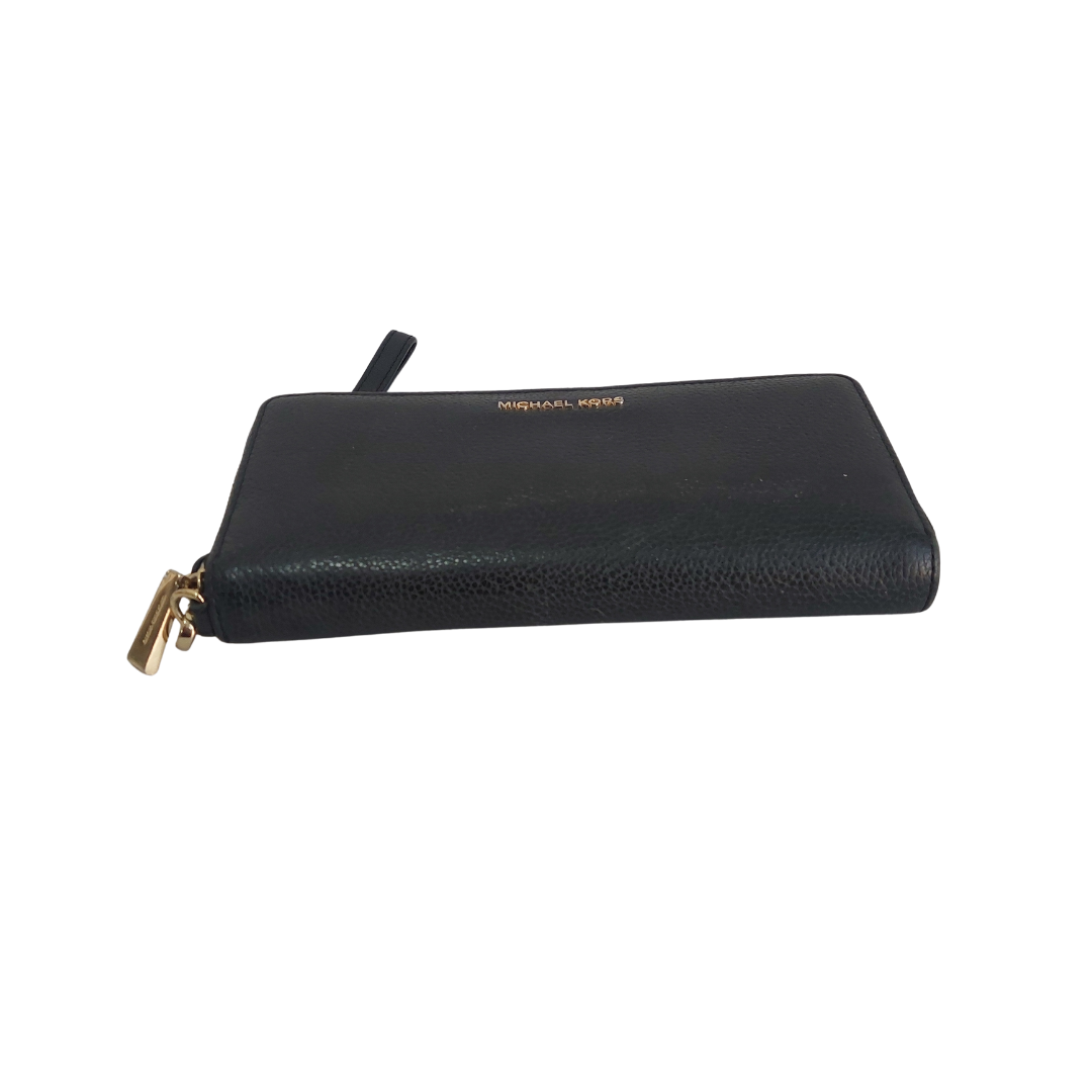 Michael Kors Black Jet Set Travel Continental Wristlet Wallet | Pre Loved |