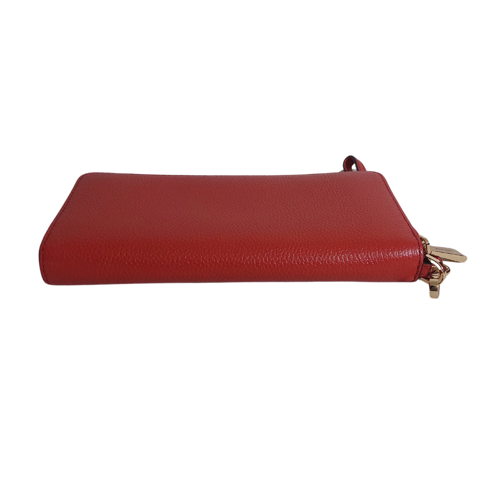 Michael Kors Terracotta Leather Large Travel Wallet / Wristlet | Like New |