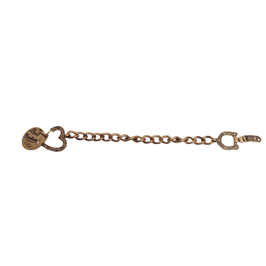 Juicy Couture Gold Plated Chunky Charm Bracelet | Pre Loved |