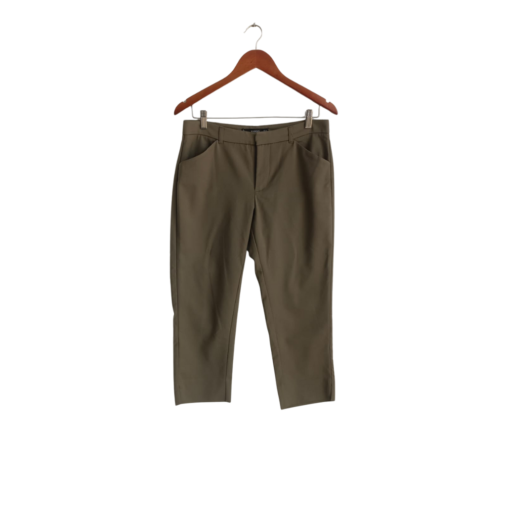 Mango Khaki Green Cropped Pants | Gently Used |
