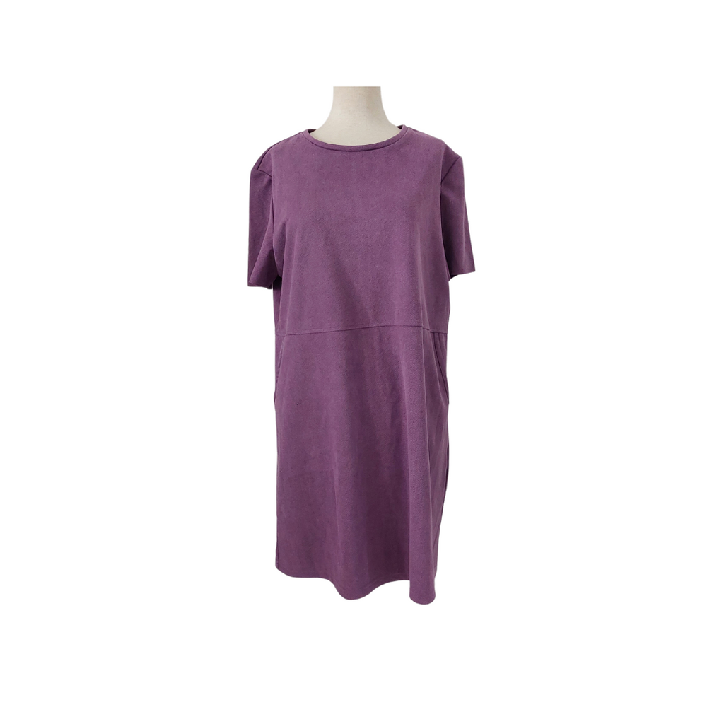 ZARA Purple Short Sleeve Shift Dress | Like New |