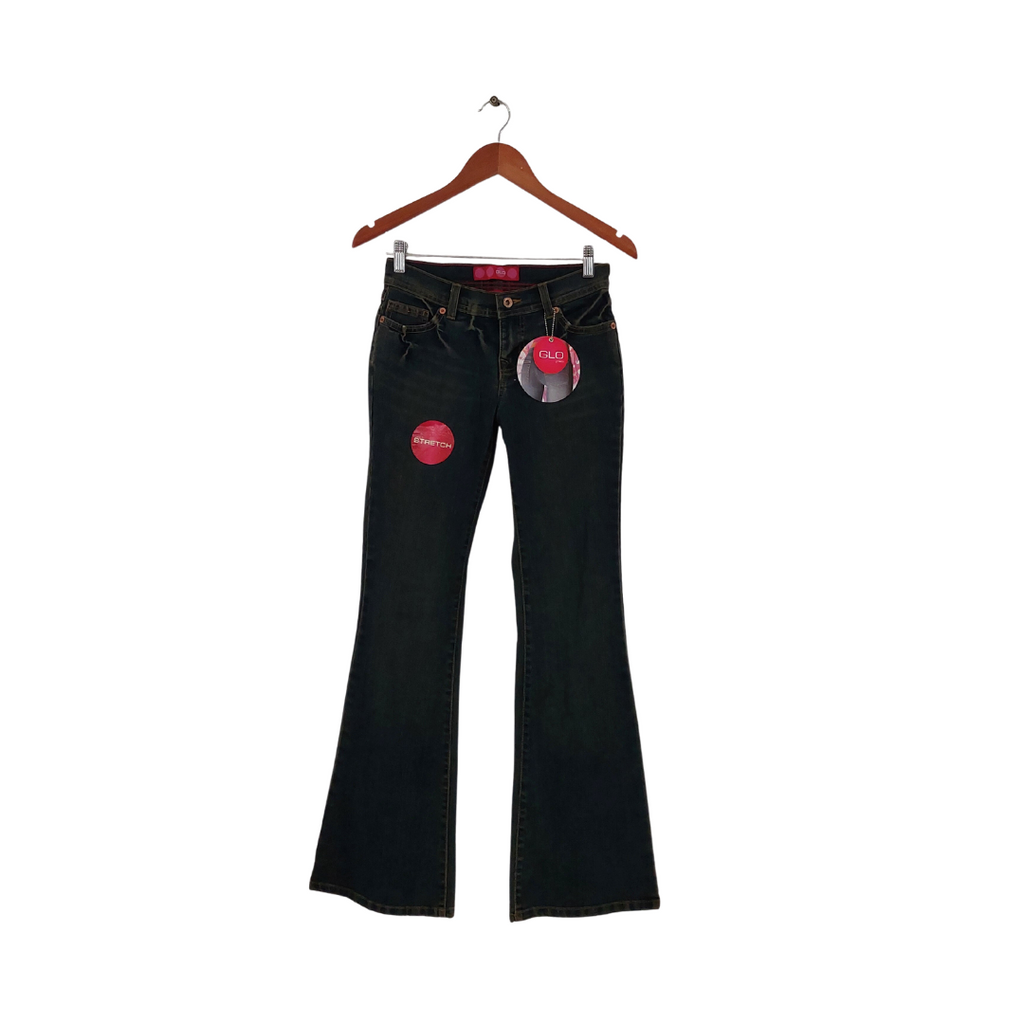 Glo Jeans Faded Denim Rhinestone Flared Jeans | Brand New |