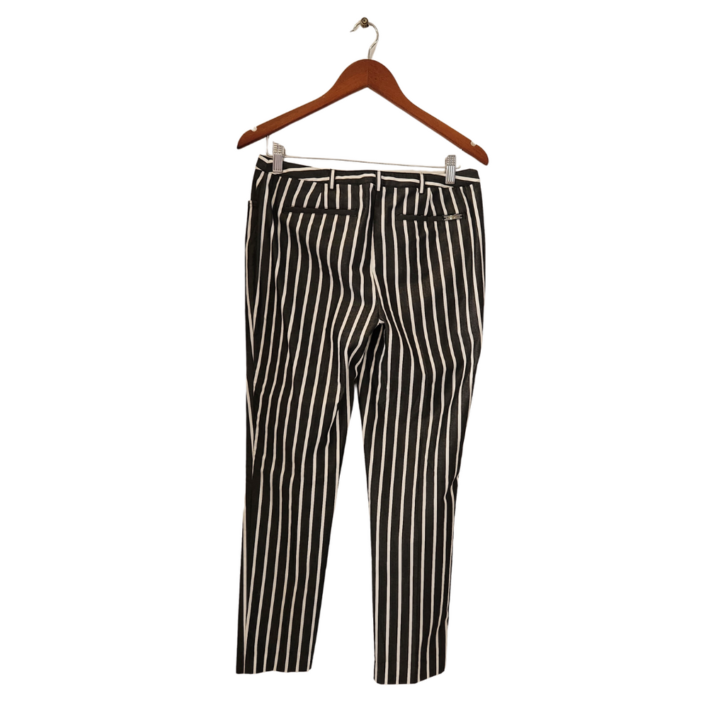 Karl Lagerfeld Grey & White Striped Pants | Pre Loved |