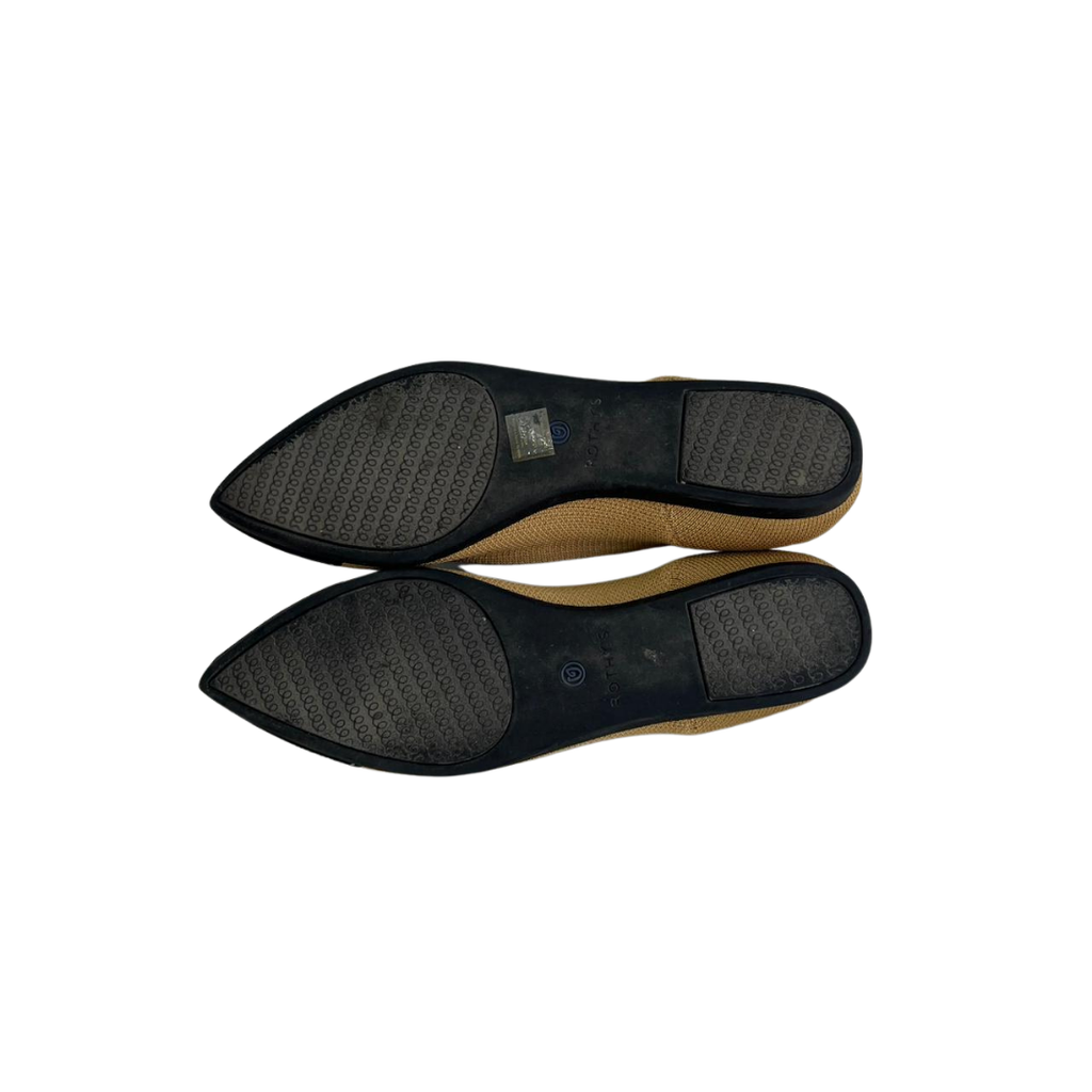 Rothy's 'The Point' Tan & Black Pointed Flats | Gently Used |