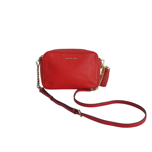 Michael Kors Red Ginny Crossbody Bag | Pre Loved |