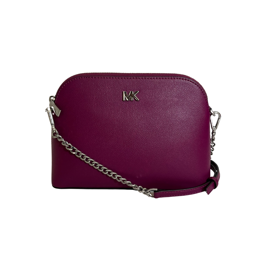 Large crossgrain leather dome crossbody discount