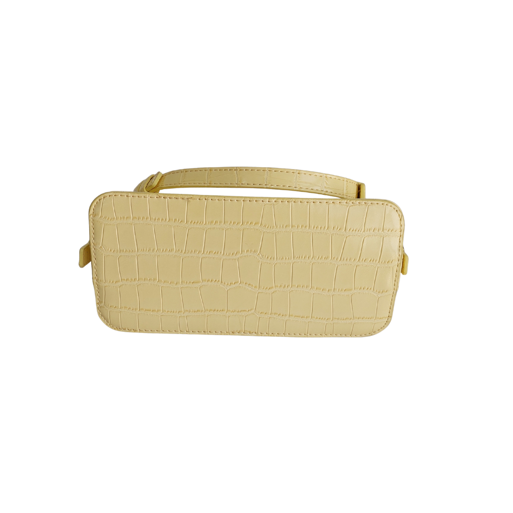 Aldo Yellow Leatherette Valamaryn Handbag | Brand New |