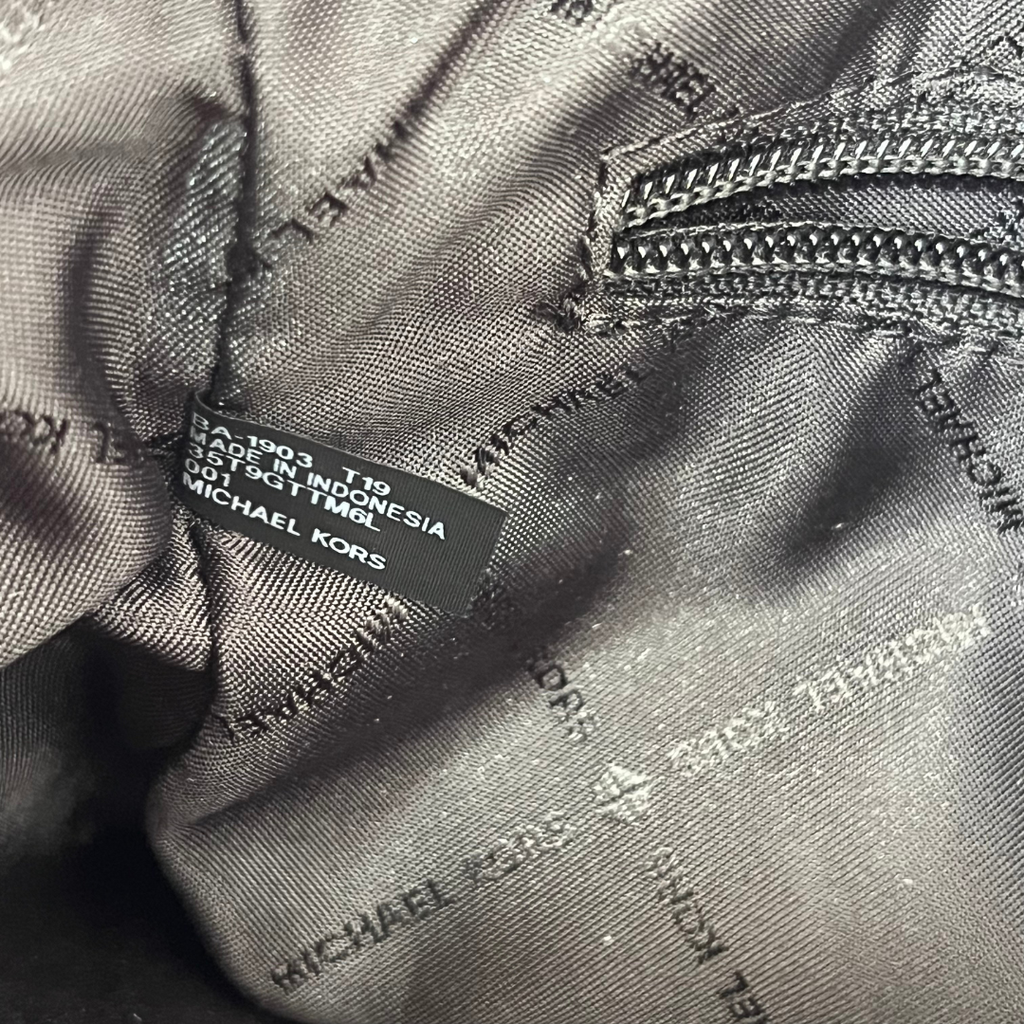 Michael Kors Black Pebbled Leather Jet Set Chain Shoulder Bag | Pre Loved |