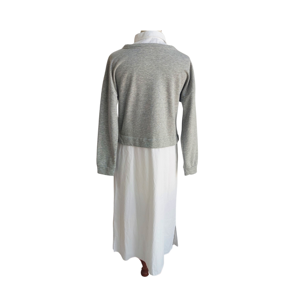 M&S Grey & White Button Down Dress | Pre Loved |