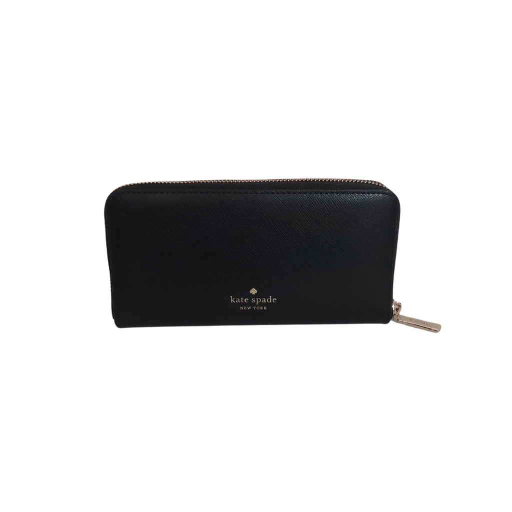 Kate Spade Black Leather Large Bifold Wallet | Gently Used |