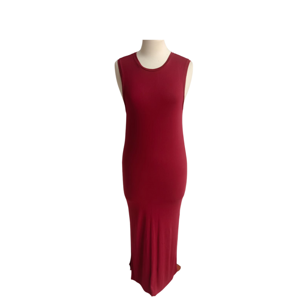 H&M Maroon Sleeveless Long Dress | Like New |