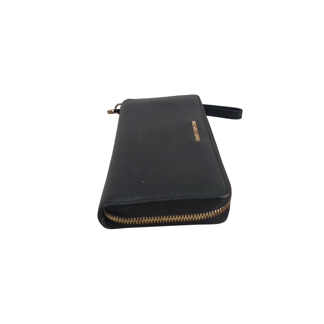 Michael Kors Black Jet Set Travel Continental Wristlet Wallet | Pre Loved |