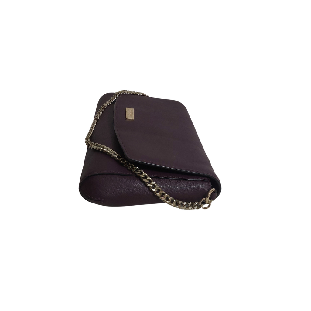 Kate Spade Purple Leather Shoulder Bag | Pre Loved |
