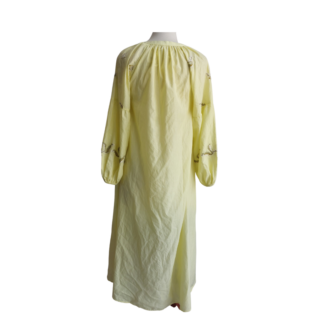 Ethnc Yellow Embroidered Long Shirt | Brand New |