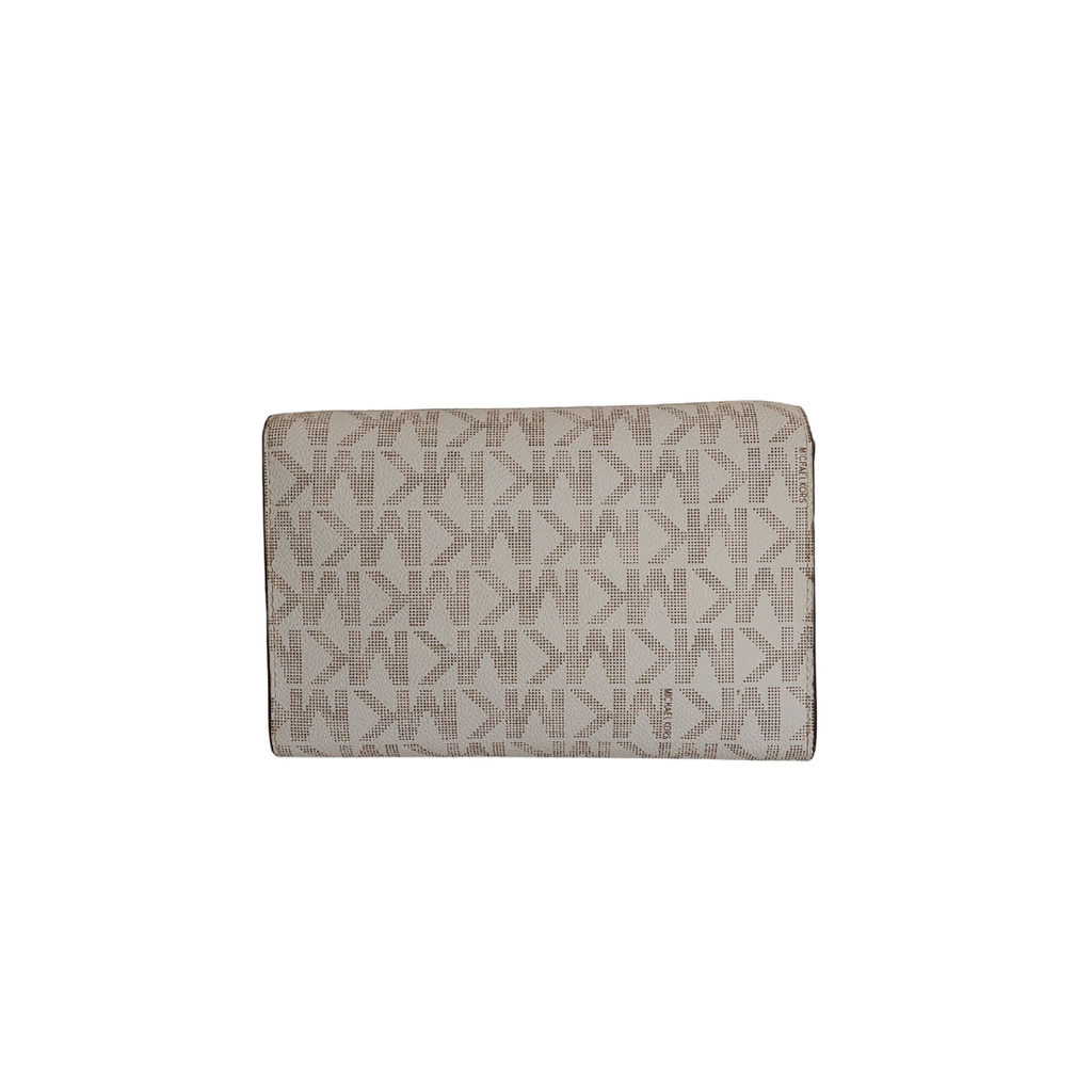 Michael Kors Vanilla Monogrammed Leather Crossbody Bag | Gently Used |